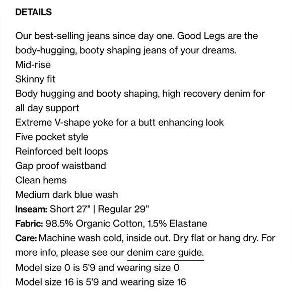 Good American GOOD LEGS SKINNY JEANS | BLUE609 - BLUE609 / Regular / 12 × 1 - Picture 6 of 12